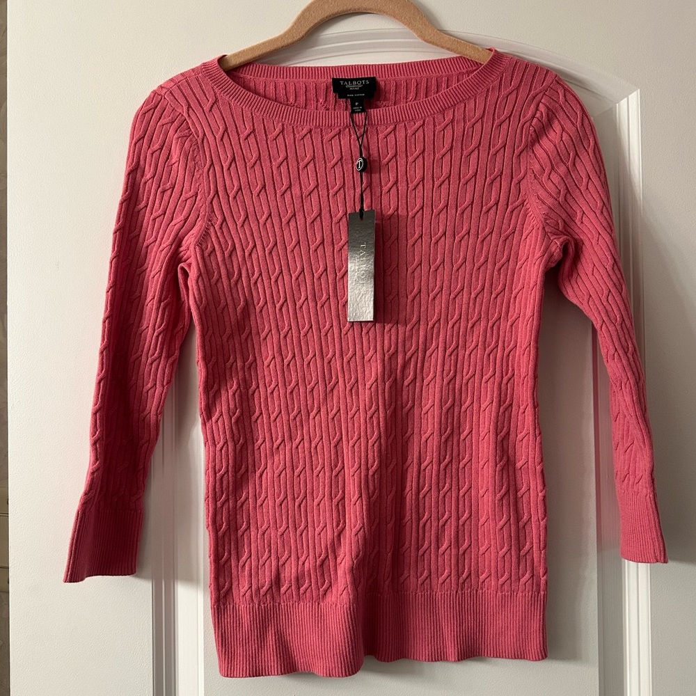 Talbots NWT Pink Sweater